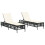 VidaXL vidaXL Sonnenliegen 2 Stk. mit Tisch Schwarz Poly Rattan 2