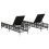 VidaXL vidaXL Sonnenliegen 2 Stk. mit Tisch Schwarz Poly Rattan 3