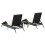 VidaXL vidaXL Sonnenliegen 2 Stk. mit Tisch Schwarz Poly Rattan 4