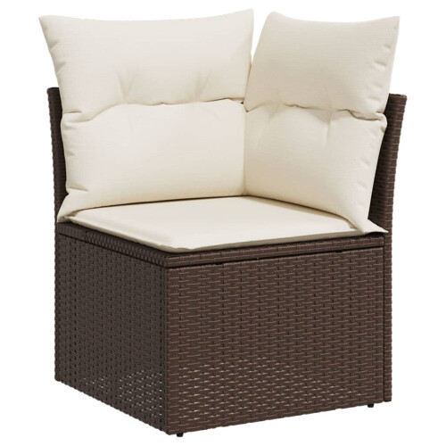 VidaXL vidaXL 11-tlg. Garten-Sofagarnitur mit Kissen Braun Poly Rattan 2