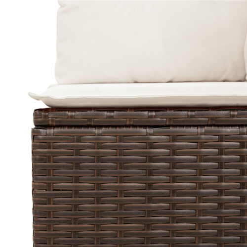 VidaXL vidaXL 10-tlg. Garten-Sofagarnitur mit Kissen Braun Poly Rattan 2