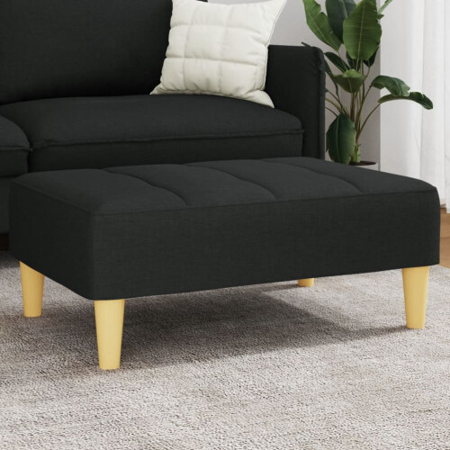 VidaXL vidaXL Fußhocker Schwarz 77x55x31 cm Stoff 1