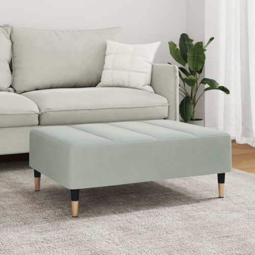 VidaXL vidaXL Fußhocker Hellgrau 77x55x31 cm Samt 2