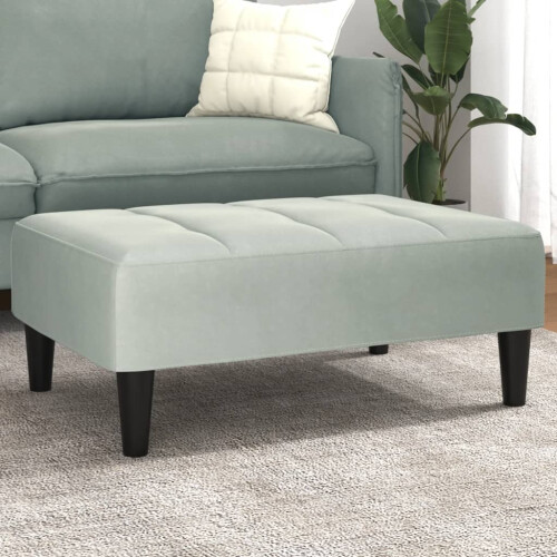 VidaXL vidaXL Fußhocker Hellgrau 77x55x31 cm Samt 1