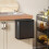 Homcom 8L Hanging Kitchen Bin, Rubbish bin w/ Stay-Open Lid for Under Sink 2