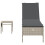 VidaXL vidaXL Sonnenliege mit Tisch und Auflage Hellgrau Poly Rattan 4