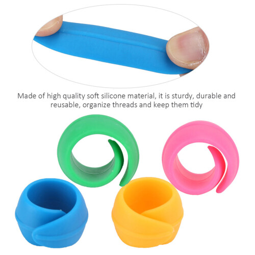 48PCS Silicone Thread Spool Huggers Bobbin Holders for Sewing Machine 2