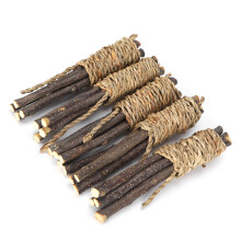 5PCS Wooden Chewing Toys for Parrot Rabbit Hamster Small Animals Oral Hygiene