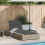 VidaXL vidaXL Sonnenliege mit schwebender Auflage Hellgrau Poly Rattan 2