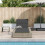 VidaXL vidaXL Sonnenliege mit schwebender Auflage Hellgrau Poly Rattan 3