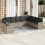VidaXL vidaXL 10-tlg. Garten-Sofagarnitur mit Kissen Hellgrau Poly Rattan 2