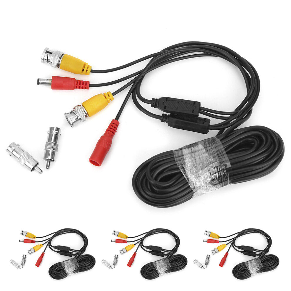 4Pcs Bnc Video Power Cables 10M Cctv Security System Accessories 5071391918668
