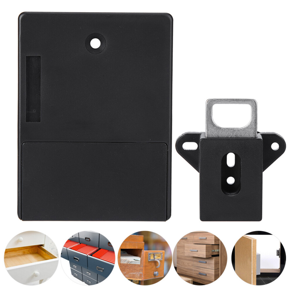 125Khz Rfid Smart Lock For Wardrobe Sauna Locker No Drill Electronic Black 9451391918671