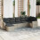 VidaXL vidaXL 7-tlg. Garten-Sofagarnitur mit Kissen Hellgrau Poly Rattan 2