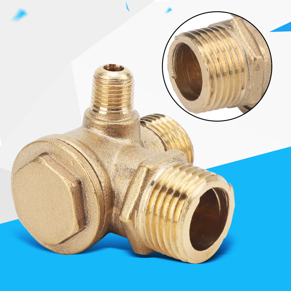 Brass 1-Way Valve G1/2Xg3/4Xm10 Pneumatic Air Compressor Accessories 4281391919362