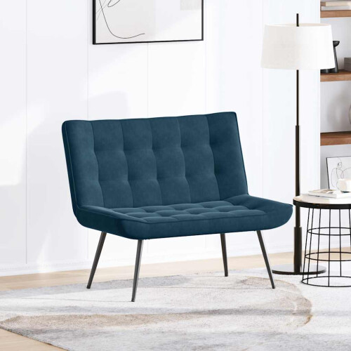 VidaXL vidaXL Sitzbank Blau 110x74x84 cm Samt 1