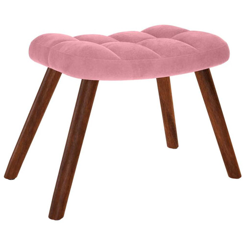 VidaXL vidaXL Schaukelstuhl mit Hocker Pink Velvet 2