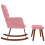 VidaXL vidaXL Schaukelstuhl mit Hocker Pink Velvet 4