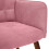 VidaXL vidaXL Schaukelstuhl mit Hocker Pink Velvet 6