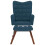 VidaXL vidaXL Schaukelstuhl mit Hocker Blauer Samt 3