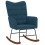 VidaXL vidaXL Schaukelstuhl mit Hocker Blauer Samt 4