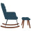 VidaXL vidaXL Schaukelstuhl mit Hocker Blauer Samt 6