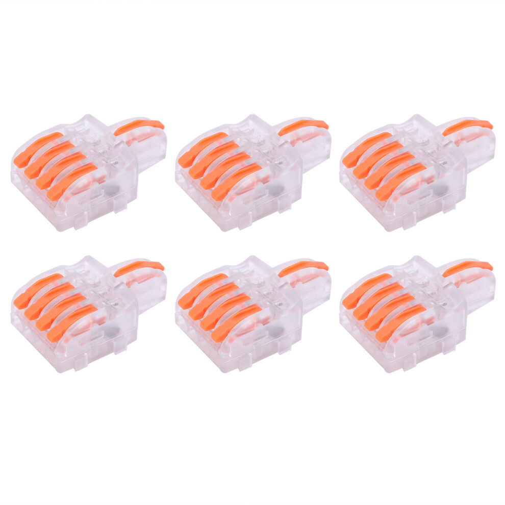 20Pcs Orange T-Type Wire Quick Connectors 4 In 1, 250V 32A 7901391920195