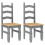 VidaXL vidaXL 3 Piece Dining Set PANAMA Grey Solid Wood Pine 4