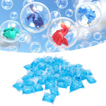 60PCS 8g Laundry Beads Capsules | Travel Cleaning Supplies Blue