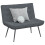 VidaXL vidaXL Sitzbank Dunkelgrau 110x74x84 cm Samt 2