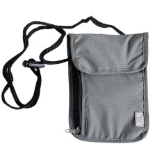 Bolsa de pescoço com bolso no peito e proteção RFID, bolsa de nylon impermeável e leve, bolsa de viagem unissex antifurto para passaporte.