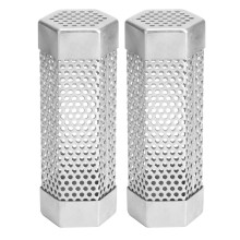2-Pcs Stainless Steel Smoker Tube Set, 6in BBQ Grill Accessories