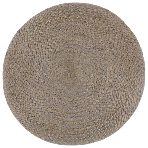 VidaXL vidaXL Handgefertigter Sitzpuff Hellgrau 45 x 30 cm Jute 1