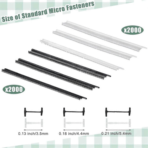 Kit de fixations pour micro-étiquetage avec fixations de 0,21 pouce pour l'étiquetage 1