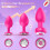 Butt Plug Anal Vibratorset for Woman, 3 Size 10 Modes Vibrating Butt Plug 6