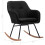 VidaXL vidaXL Schaukelstuhl Schwarz Stoff 8
