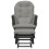 VidaXL vidaXL Schaukelsessel mit Hocker Gleitend Hellgrau Stoff 3