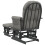 VidaXL vidaXL Schaukelsessel mit Hocker Gleitend Hellgrau Stoff 5