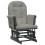 VidaXL vidaXL Schaukelsessel mit Hocker Gleitend Hellgrau Stoff 6
