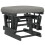 VidaXL vidaXL Schaukelsessel mit Hocker Gleitend Hellgrau Stoff 7