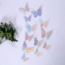 3D Butterfly Wall Decor 12 Pcs 3 Sizes, Butterfly Decorations for Birthday Party Cake Decorations Wedding Decor