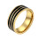 Stainless Steel Black Enamel Ring 8mm Gold Tone Size 8 1