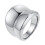 Women's Stainless Steel Classic Simplicity Design Exaggerated Ring Silver Size 6 1