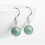 Jadeitperleøreringe Naturlig Jade Grøn 925Sølv 1