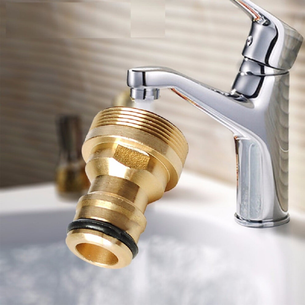 Faucet Tap Adaptor Prevents Leaking Rubber Ring On Brass Hose Pipe Adapter Fitting For Laundry Room And Basement Water Split 9489952054612