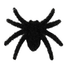 Schwarze Halloween-Spinne, realistische, bewegliche 7,6 cm