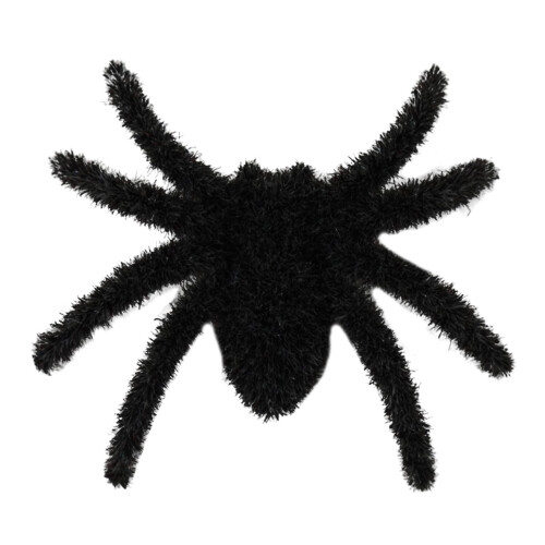 Schwarze Halloween-Spinne, realistische, bewegliche 7,6 cm