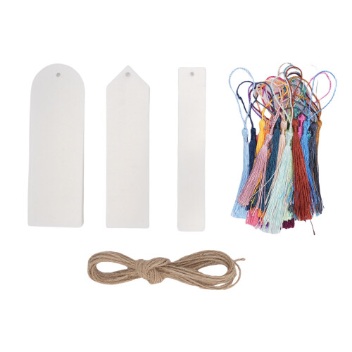 61-teiliges Lesezeichen-Set, 1 mm dick, mit bunten Quasten 2