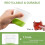 12 pots fleurs carrés 7,6cm - Base silicone transparente 2