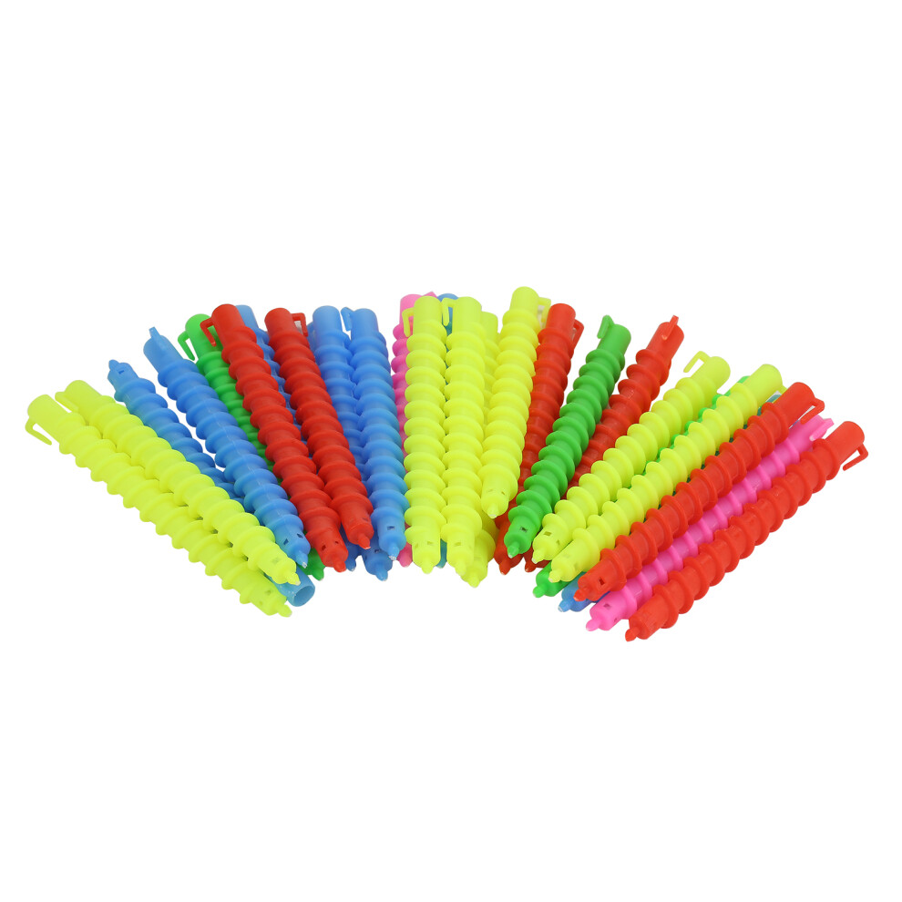 26Pcs Spiral Hair Perm Rods Hair Curlers, 15.2cm, Multicolor